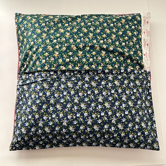 Lot 2 Handmade Patchwork Quilt Throw Pillow Cover Morning Glory & Ditsy Floral - Picture 3 of 16
